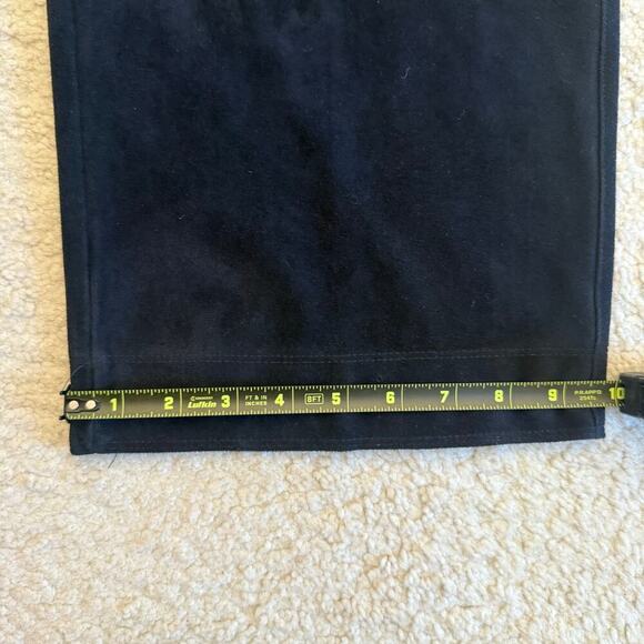 Raffauf Suede Wide Leg Black Cropped Pants Fall Career Quiet Luxury Luxe Size S - Picture 10 of 10